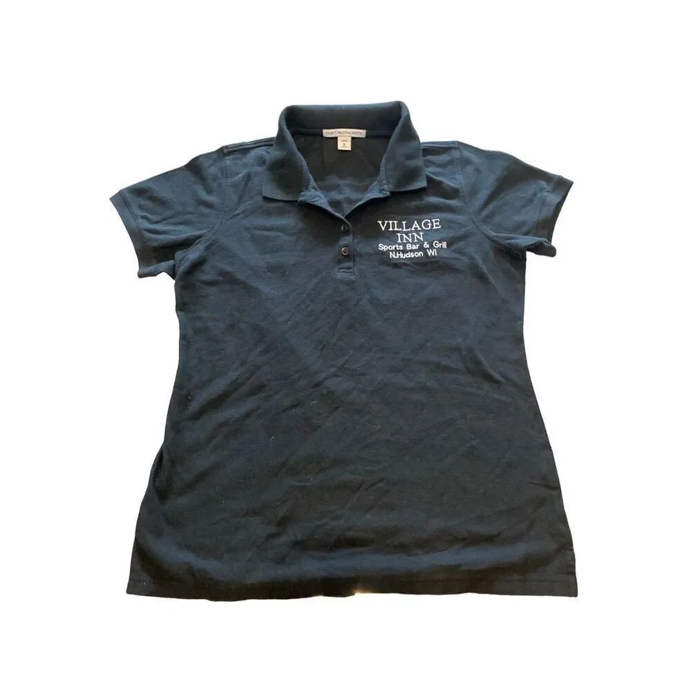 Port Authority Polo Collared T Shirt Buttons Staff Workwear Work Wisconsin